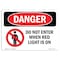 Signmission OSHA Danger Sign, 7" Height, 10" Width, Rigid Plastic, Do Not Enter When Red Light Is On, Landscape OS-DS-P-710-L-1141 - alternate 1
